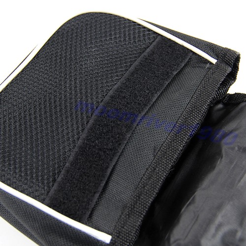 Bike Bicycle Cycling Frame Pannier Double Saddle Front Tube Mesh Cell Phone Bag - Picture 5 of 7
