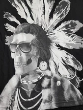Native American Skull Graphic Shirt