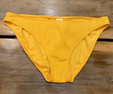 Xhilaration Ribbed Hipster Marigold Yellow Bikini Bottoms Size XL NWOT