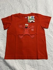 Uniqlo x Kaws x Sesame Street Elmo Tee For Kids RED Size 3-4 BRAND NEW