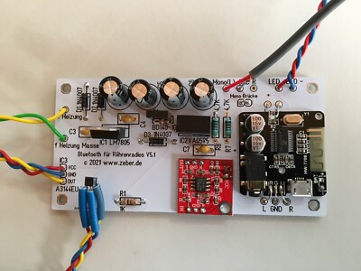 Komplettbausatz  Bluetoothadapter für Röhrenradios  mit Halleffekt-Sensor