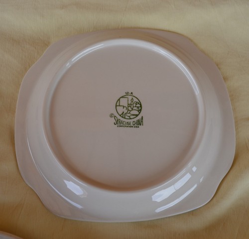 Syracuse China Dessert Lunch Plate Speckled Blue Old Sailing Ship Nautical #12-A - Picture 6 of 9