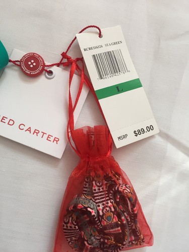 NWT Red Carter Renaisance Sea Green Bandeau Bikini Top Sz L - Picture 3 of 4