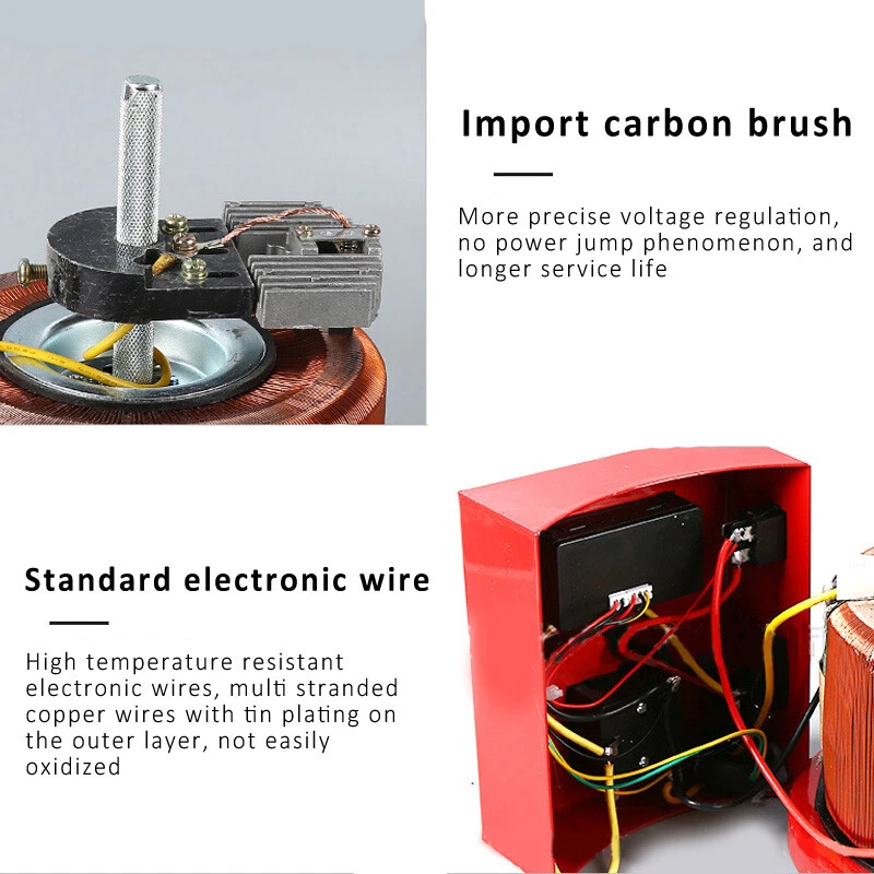 Regulador de voltaje de CA variable 110V a 0-130V 220V a 0-300V medido Variac nuevo Foto 4 de 4