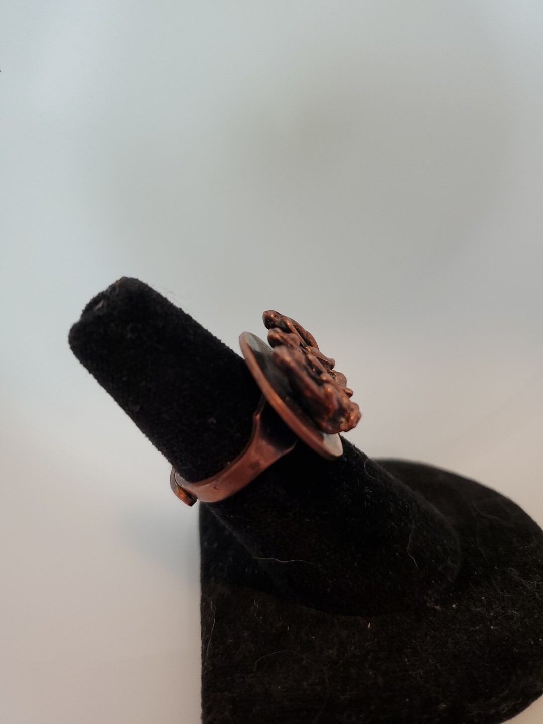 3 Wise Monkeys Adjustable Copper Ring Vintage Siz… - image 2