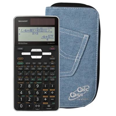 DYNATECH Sharp EL-W531 TG WH weiß und CalcCase Schutztasche jeans-hell Aktion