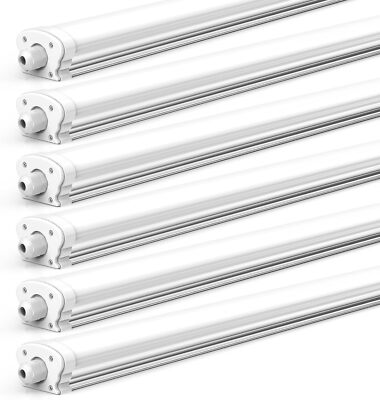 JESLED LED Feuchtraumleuchte 120cm 30W 4000K Keller Verlinkbar Garage Büro Lampe