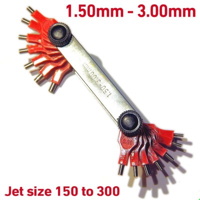 Fuel Air Jet Gauge Tool measure hole size 1.50-3.00mm WEBER SOLEX 