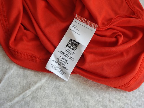 PUMA Activewear Jersey Red Training Sport Shirt Size Boys XL Short Sleeve - Picture 4 of 6