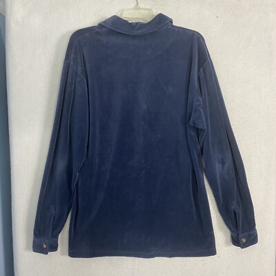 トップス grunge velour long sleeve t-shirt blue Womens Vintage Velvet T Shirts Long Sleeve Round Neck Velour