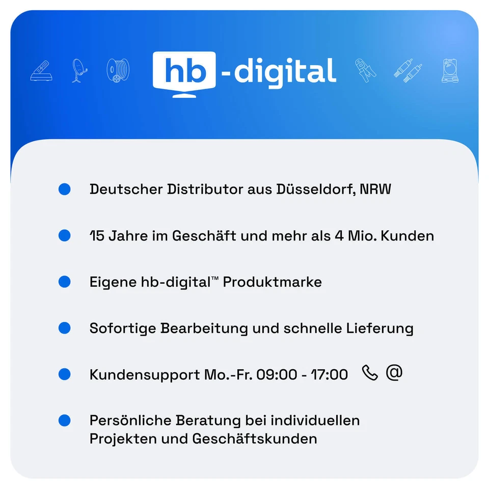 Multischalter 5/8 8-Teilnehmer + Quattro LNB Sat Verteiler Anlage Digital 4K HD - Bild 2 von 4