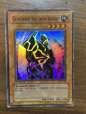 Yugioh - Gearfried the Iron Knight PSV-101 - 1ST EDITION - Super Rare -  Played