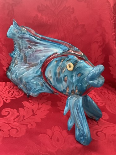 FLAWLESS Exquisite LOWERY Signed ART GLASS STUDIO 12” Hand Blown FISH SCULPTURE - Picture 6 of 16