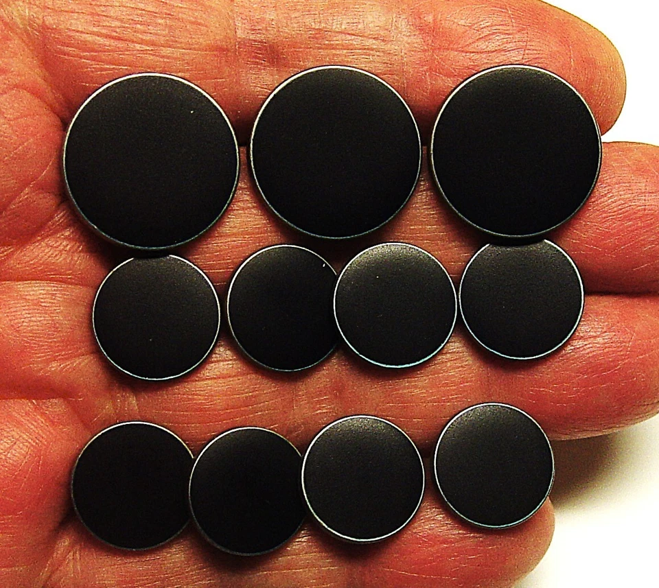 ALFANI replacement buttons 11 pcs black stone effect non-shiny quiet sophisticas - Image 4 of 4