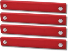 VERSA TAGS 4Pack Red Rubber Coated Bar Magnet - Demo License Plate Holder