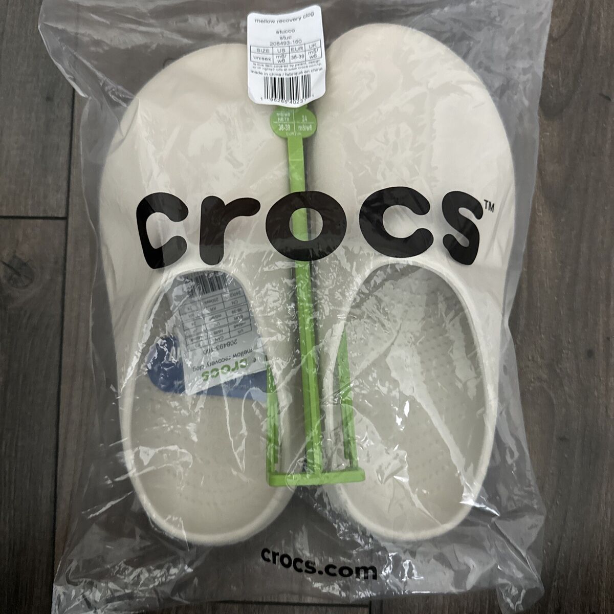Crocs Mellow Recovery Clog Stucco Beige Unisex Men's 6 Crocs Mellow Recovery Clog Stucco Beige Unisex Men's 6