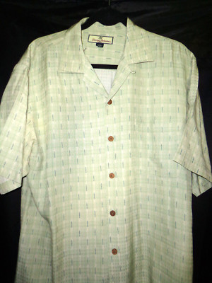 Nice - Tommy Bahama - 100% Silk - Greens - Size S Small