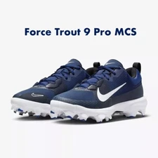 Force Trout 9 Pro MCS Nike Men's Baseball Cleats FB2908 Navy Blue White size 14