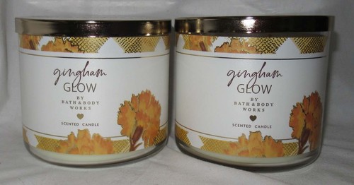 Bath & Body Works 3-Docht Duftkerze Menge 2er Set GINGHAM GLOW