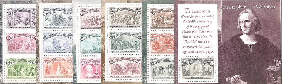 US STATI UNITI Congiunta ITALIA 1992 Foglietti Centenario Colombo MNH**