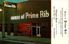 House of Prime Rib, San Francisco, California postcard.