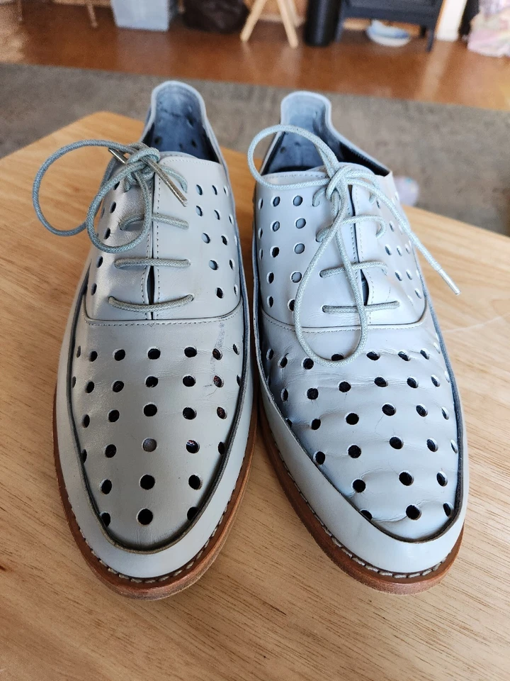 Zapatos Derby Jackie JS Lee JJS de Cuero para Mujer con Puntos Corte Láser, Talla 9-9.5 UE 40 Foto 4 de 4