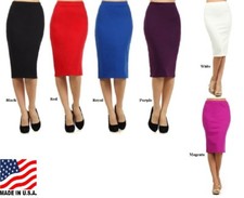 womens Skirts pencil knit assorted colors a-line form fitting XL 2XL 3XL