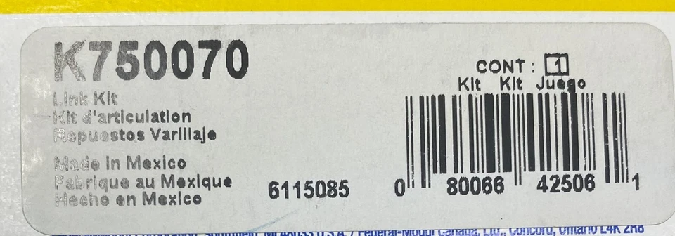 Barra estabilizadora de suspensión Link Moog K750070 Chevrolet Geo ¡Nuevo! ¡Envío gratis! Foto 4 de 4
