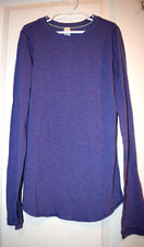 EUC IVIVVA BY LULULEMON GIRLS LONG SLEEVE HEATHERED PURPLE T SHIRT SIZE 10