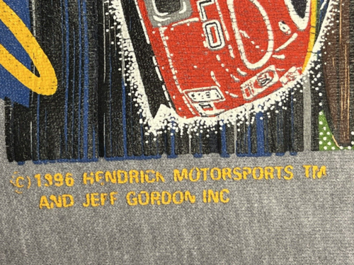Vintage Nascar Sweatshirt Mens 2XL Jeff Gordon Sam Bass Fleece Crewneck 1996 - Picture 6 of 6