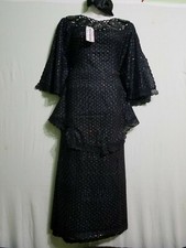 Women Clothing African Poncho Skirt Suit Free Size Black