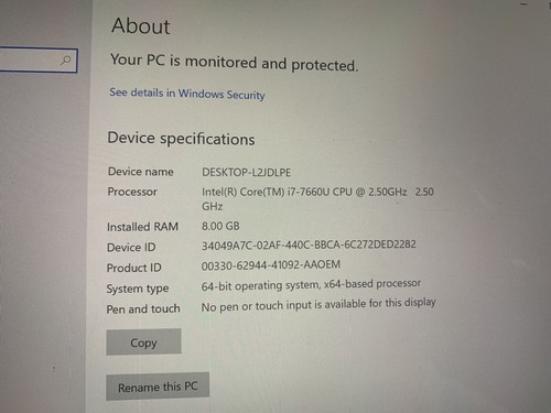 MS Surface pro 5 I7-7660U 8GBRAM 256SSD Win 10-64 - Picture 3 of 5
