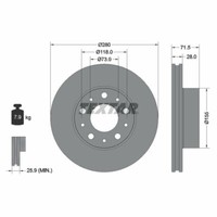 Bremsscheibe Peugeot P. Boxer 2.0-3.0 HDI 06-