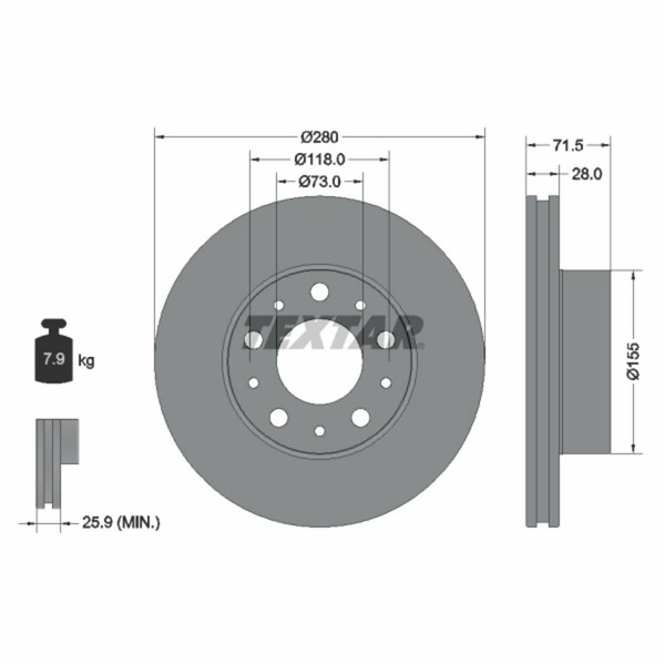 Bremsscheibe Peugeot P. Boxer 2.0-3.0 HDI 06--image