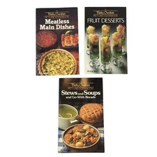 Picture Cookbook Meatless Main Dishes Stews Soups Desserts Betty Crocker Set 3 u