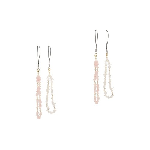 Set of 2 Mobile Phone Chain Ladies Beaded Lanyard Cell Accessories Strap - Zdjęcie 10 z 12