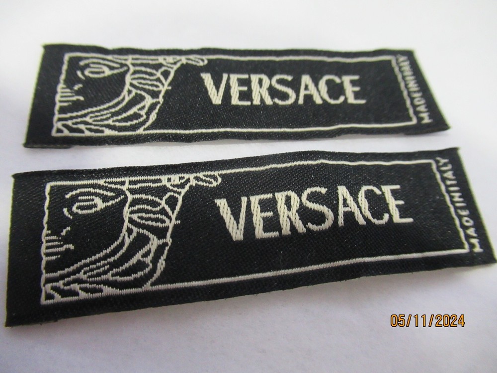VERSACE  2 Designer Tag LABEL Replacement Sewing Accessories THIS IS FOR 2