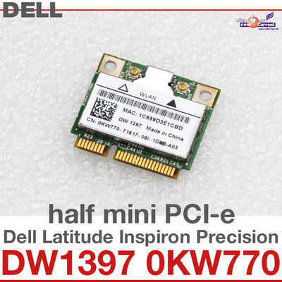 Wi-Fi WLAN WIRELESS CARD NETZWERKKARTE FÜR DELL MINI PCI-E DW1397 0KW770 #D21