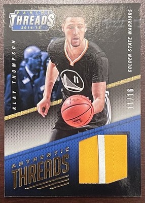 2014-15 Panini Threads Klay Thompson Prime 11/16 *Jersey Number* SSP