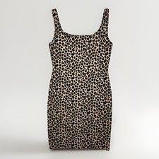 Iris Leopard Print Dress Womens Sz LG