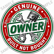 Built Not Bought Hotrod Ratrod Custom Streetrod Vinyl Decal Sticker