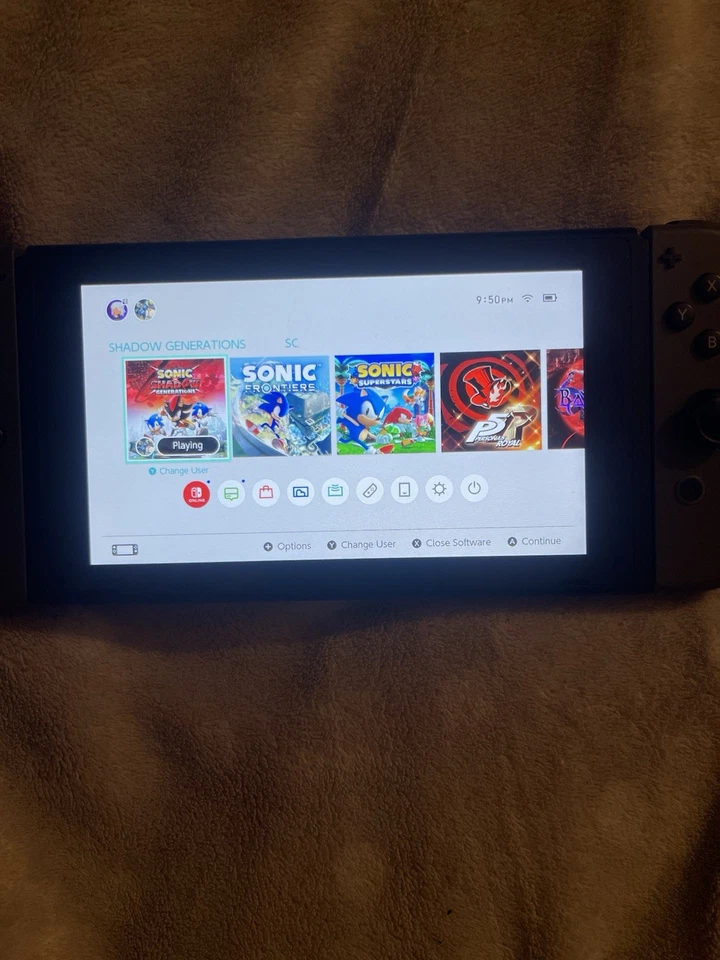 Consola portátil Nintendo Switch HAC-001 - 32 GB - ¡Gris viene con 8 juegos! Foto 3 de 4