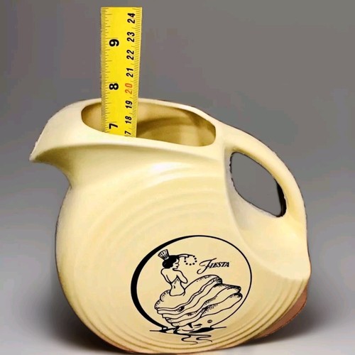 Vintage 1990er gelber Dancing Lady Fiestaware Scheibenkrug - Bild 5 von 7