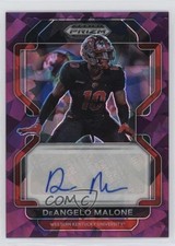 2023 Prizm Draft Picks 2022 Update Purple Ice 27/99 DeAngelo Malone Auto 1ey0