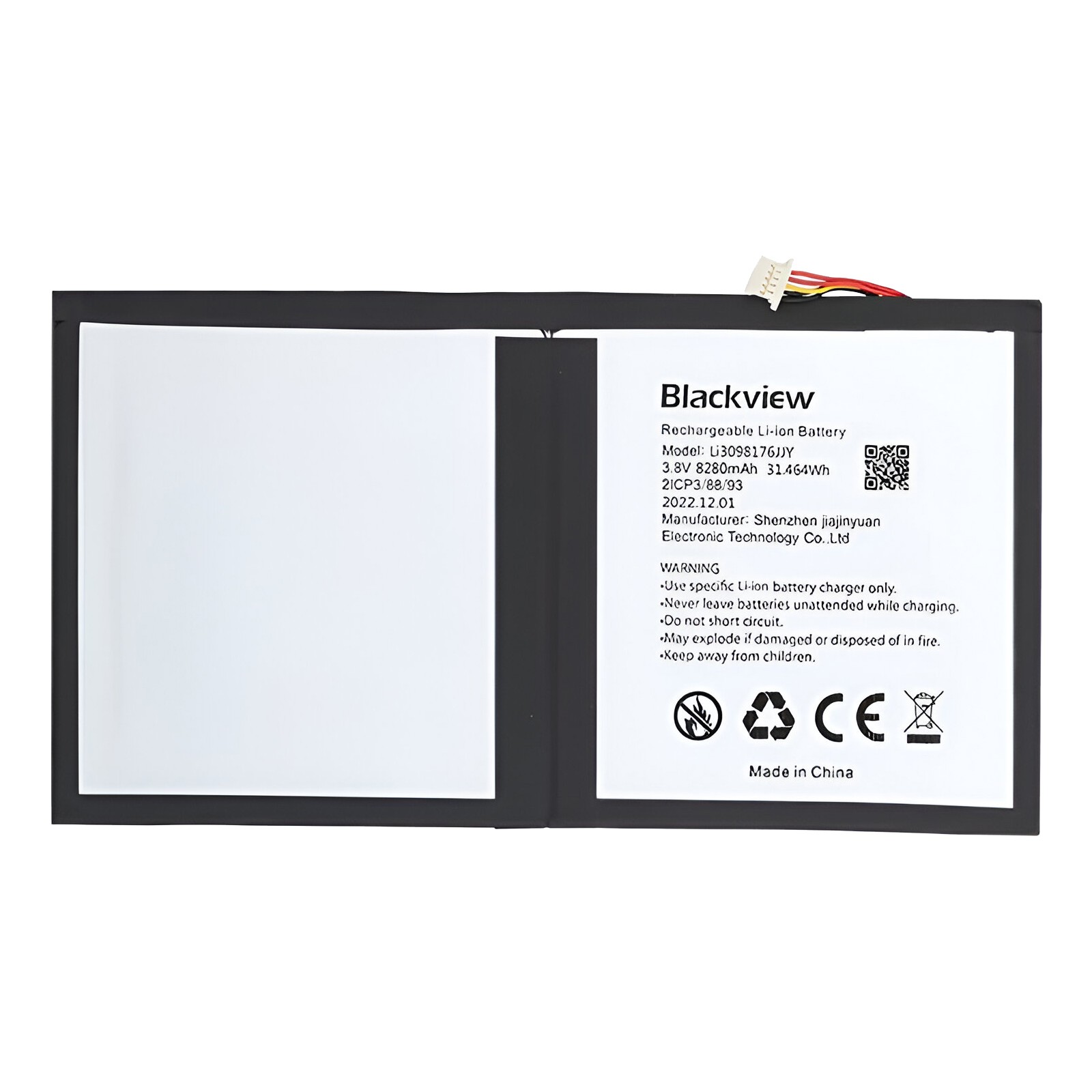 Batterie de rechange Clappio pour réparer l'autonomie Blackview Tab 15