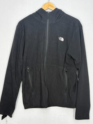 #ad The North Face Jacket Mens Black Fleece TKA Glacier Hooded Full Zip Logo Medium $25.59