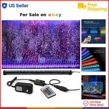 Aquarium LED Light RGB Color Changing Waterproof Fish Tank Light with Bubbles