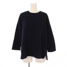 Valentino Knit  Three Quarter Sleeve Crew Neck Lace M Navy I83KC01C1Q5 BM Ladies