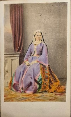 RARE  CDV 1860S MAHARANI BAMBA DULEEP SINGH & DULEEP SINGH PUNJAB,SIKH INDIA