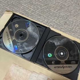 SS Sega Saturn RIVEN THE SEQUEL TO MIST Obi with postcard etc. RIVEN THE SEQUEL